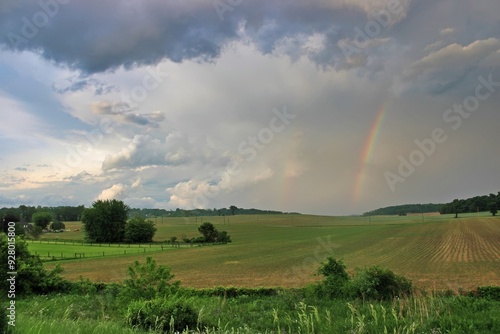 rainbow over the field