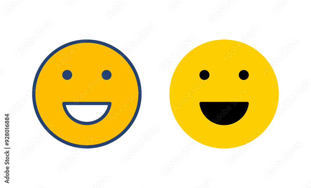 Fototapeta premium smile icon vector. smile emoticon icon. feedback