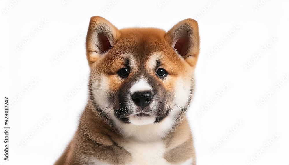 秋田犬の子犬のポートレート(akita inu puppy portrait on white background)
秋田犬の子犬のポートレート(akita inu puppy portrait on white background)