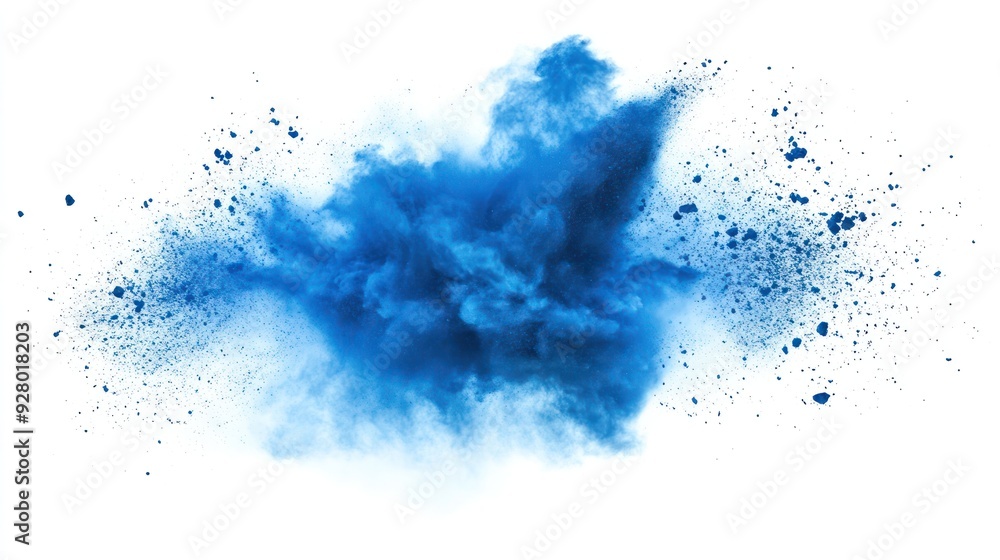 Abstract Blue Powder Explosion Abstract Blue Powder Explosion