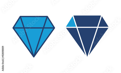 Diamond icon vector. diamond gems vector icon.