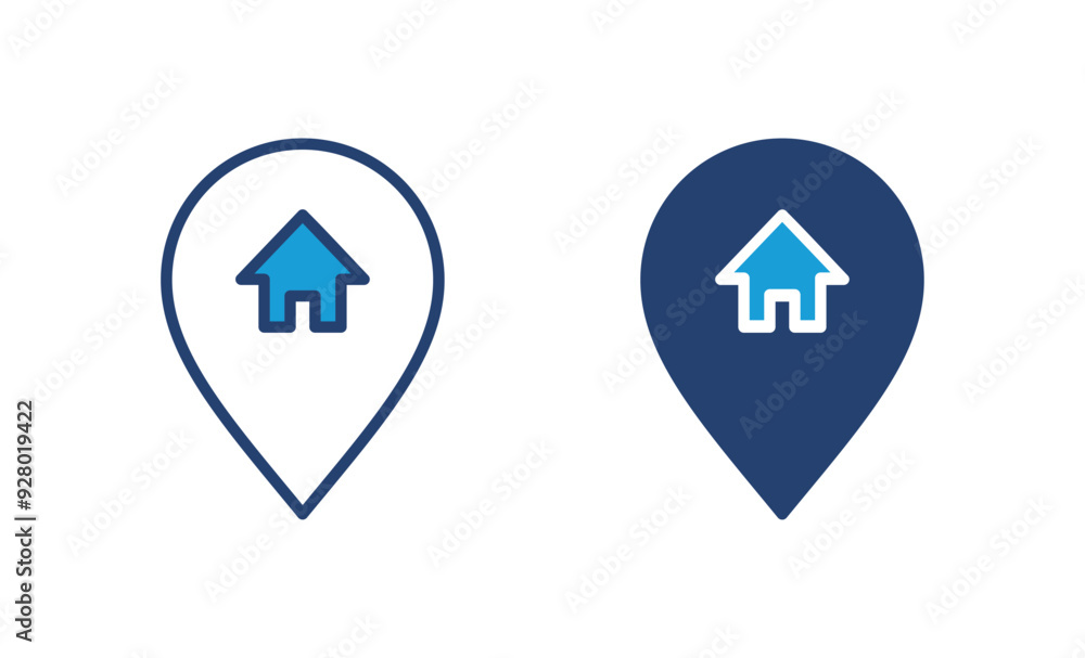 address icon vector. home location icon vector address icon vector. home location icon vector