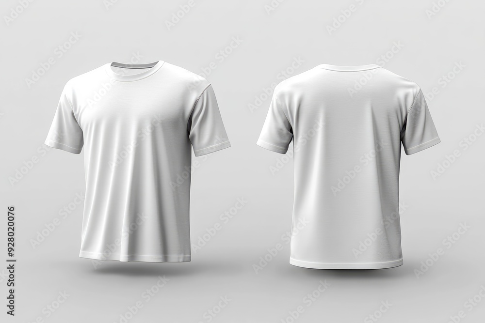 template front and back white tshirts,3d render,3d with generative ai template front and back white tshirts,3d render,3d with generative ai