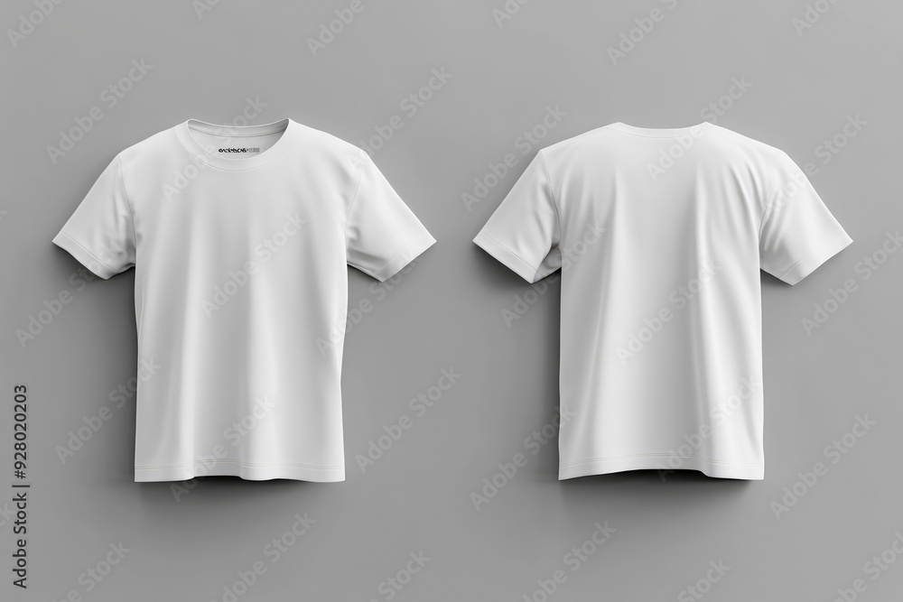 template front and back white tshirts,3d render,3d with generative ai template front and back white tshirts,3d render,3d with generative ai
