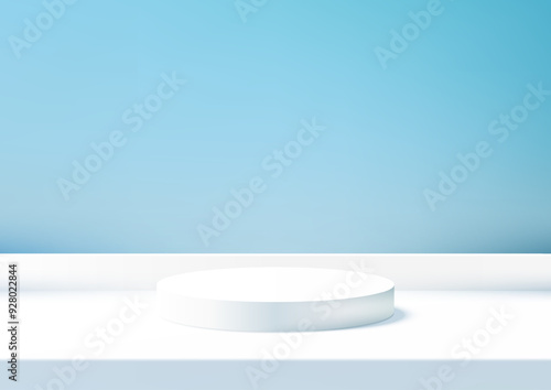 Minimalist 3D White Podium ...