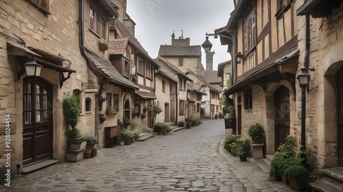 narrow street in the town