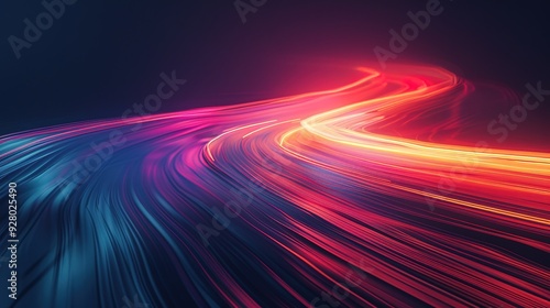 Abstract digital art with glowing lines in red, yellow, and blue.