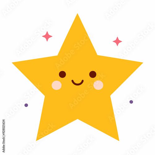 cute star isolated on white, cute star vector illustration, star vector art, star silhouette, Cartoon star vector icon, star line art,eps