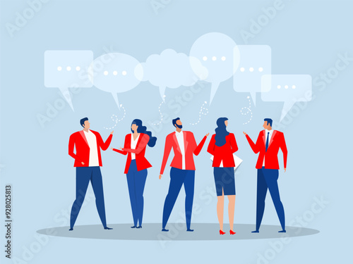 Business people team working meeting and brainstorming concepts. creative team thinking ideas together for Business corporate meeting. Concept business vector illustration.