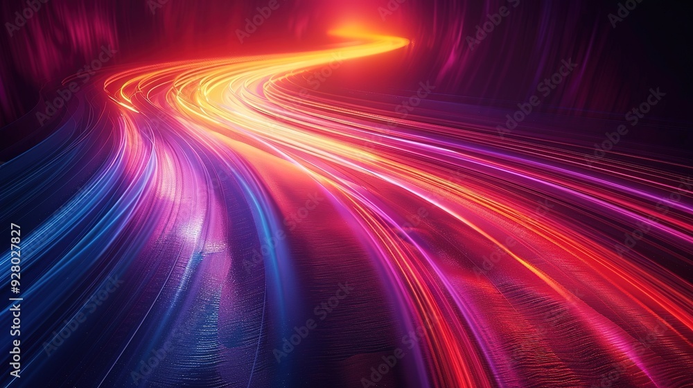 Abstract glowing lines create a dynamic, futuristic effect. Abstract glowing lines create a dynamic, futuristic effect.
