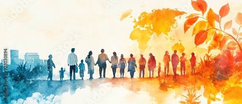 Vibrant Watercolor Tribute to Global Health Teams on World Humanitarian Day