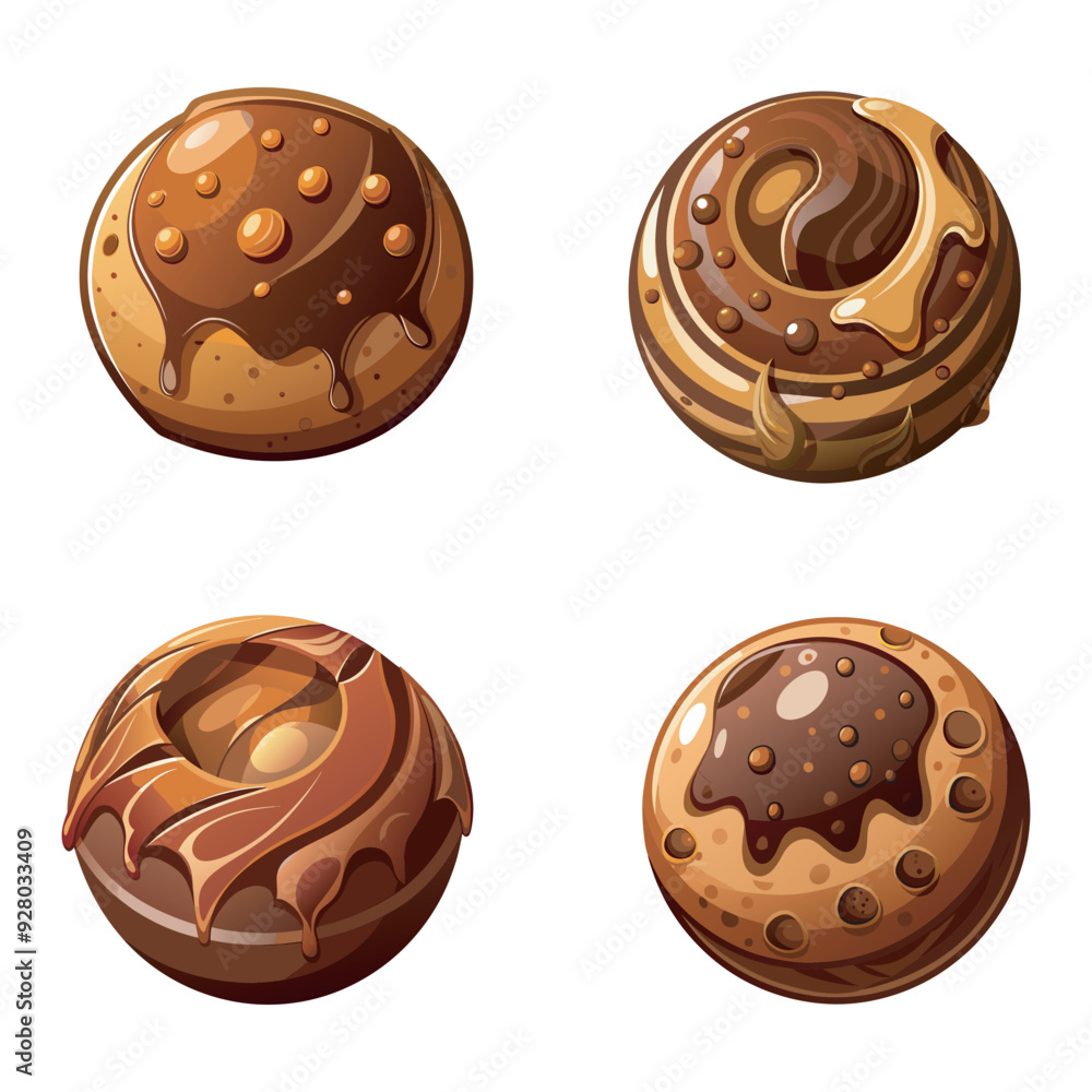 set of chocolate cookies set of chocolate cookies