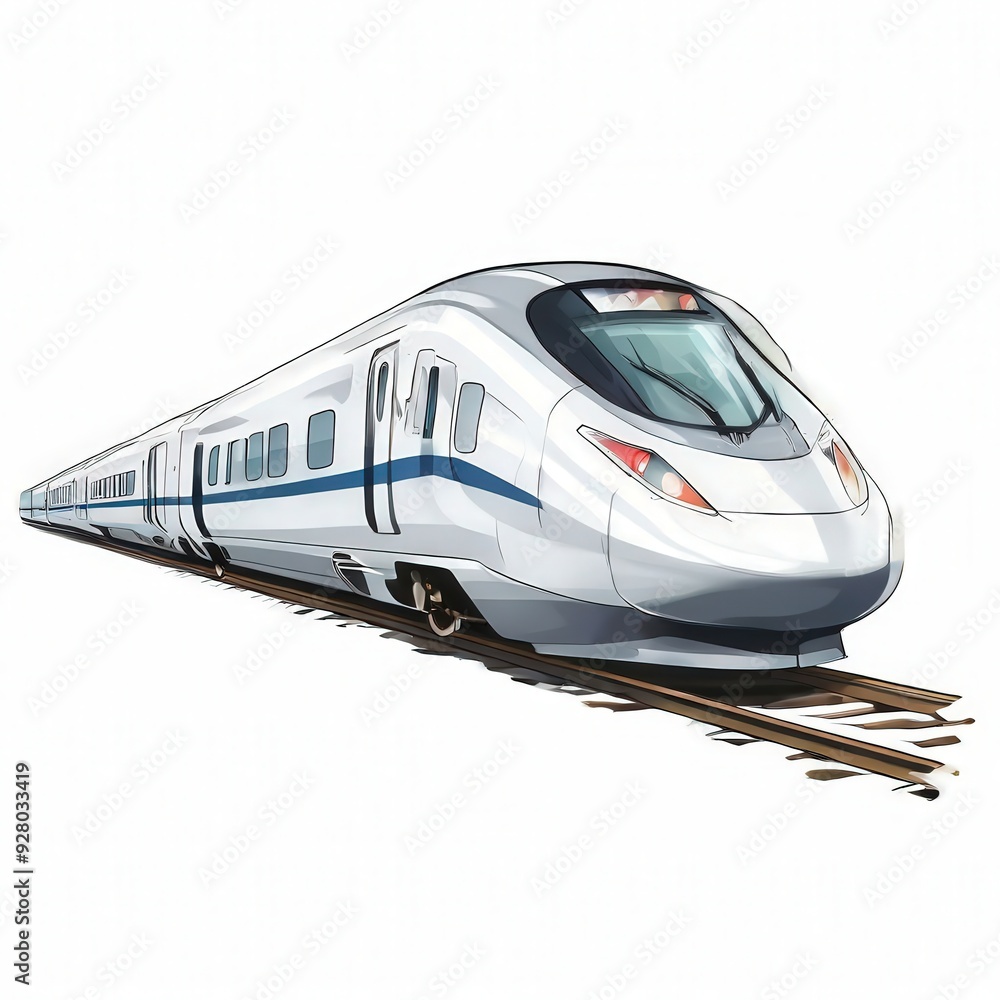 Naklejka premium the AI Image Generator, Bullet Train