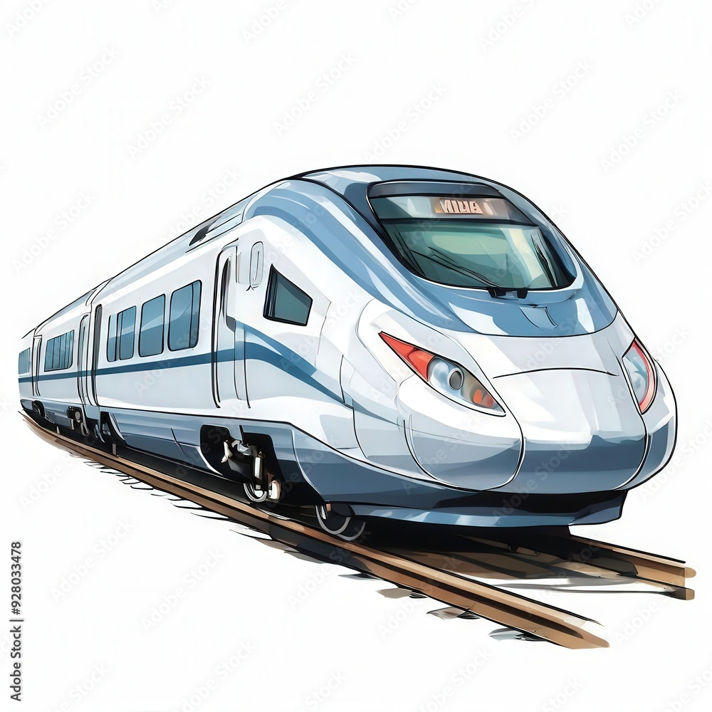 Naklejka premium the AI Image Generator, Bullet Train