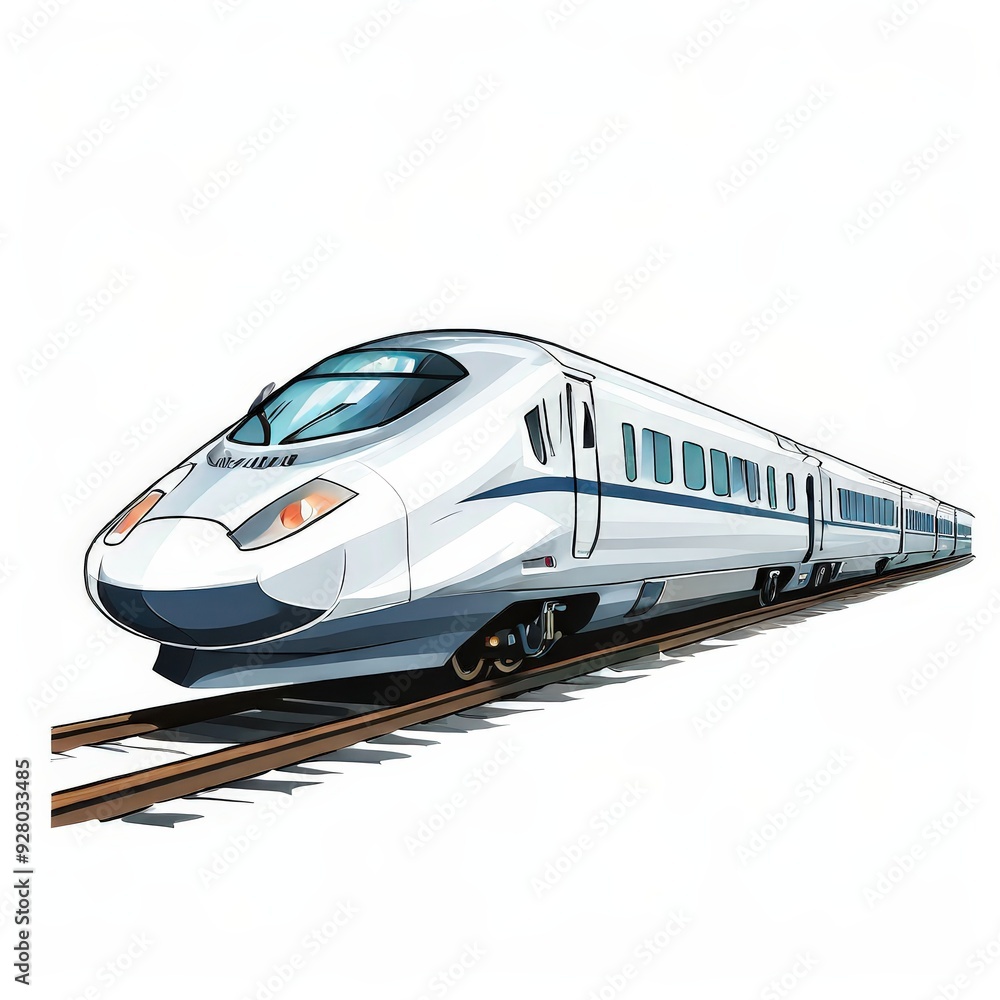 Naklejka premium the AI Image Generator, Bullet Train
