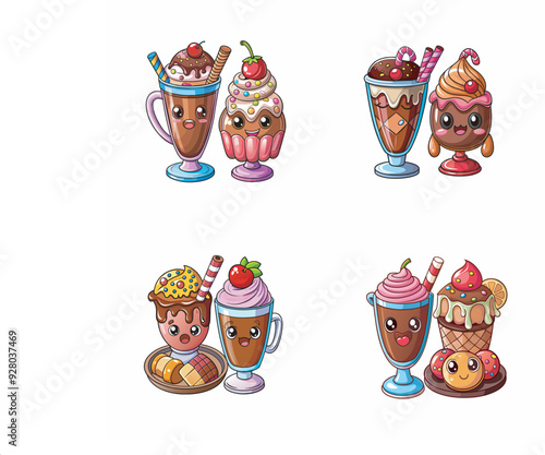 set of ice cream