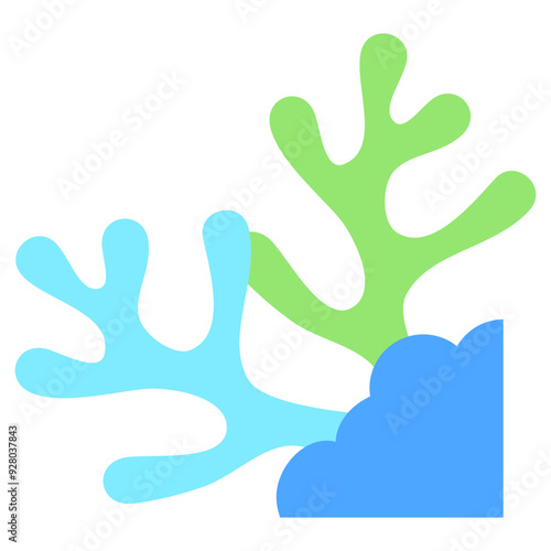 Coral Bleaching multi color icon, related to ecology and environment theme. Use for modern concept, UI or UX kit, web and app development.