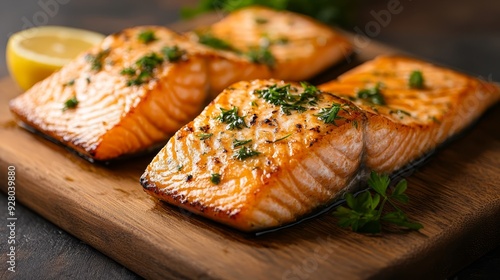 Grilled Salmon Fillets with Fresh Herbs