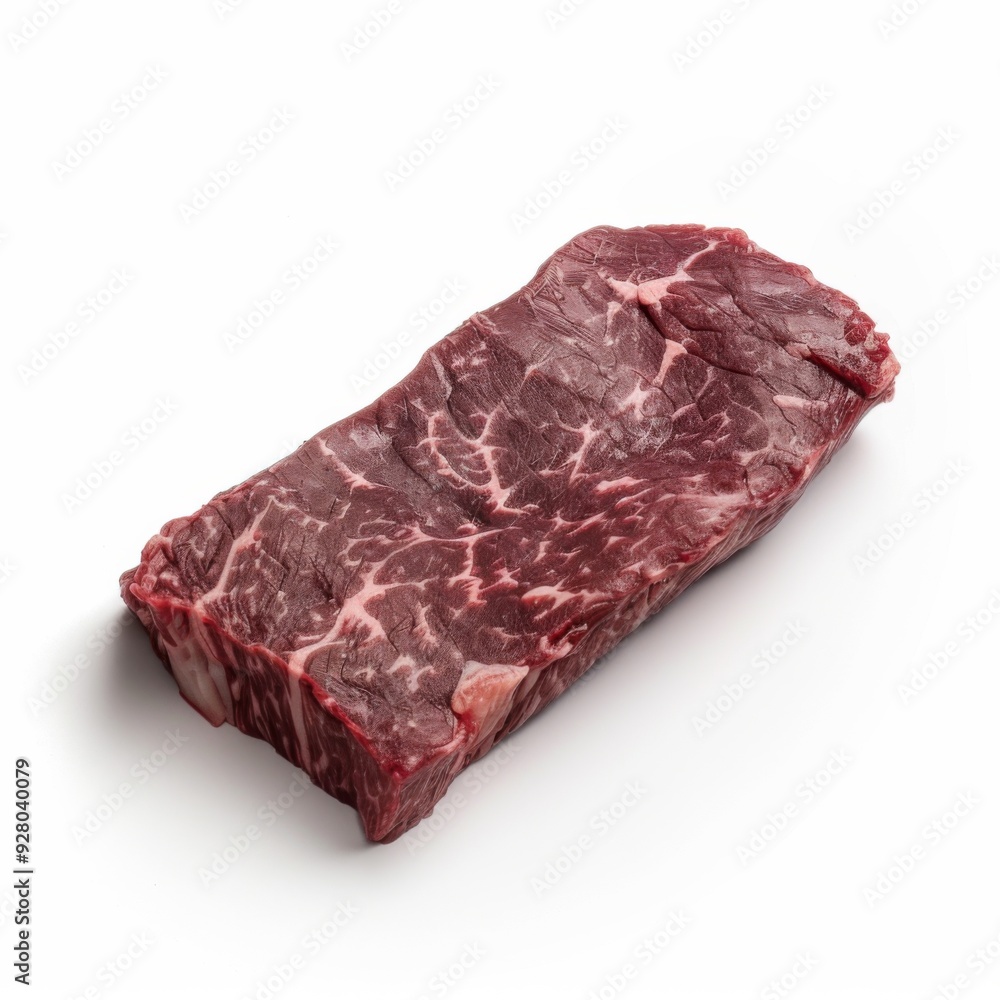 Ostrich Steak Raw On White Background Ostrich Steak Raw On White Background
