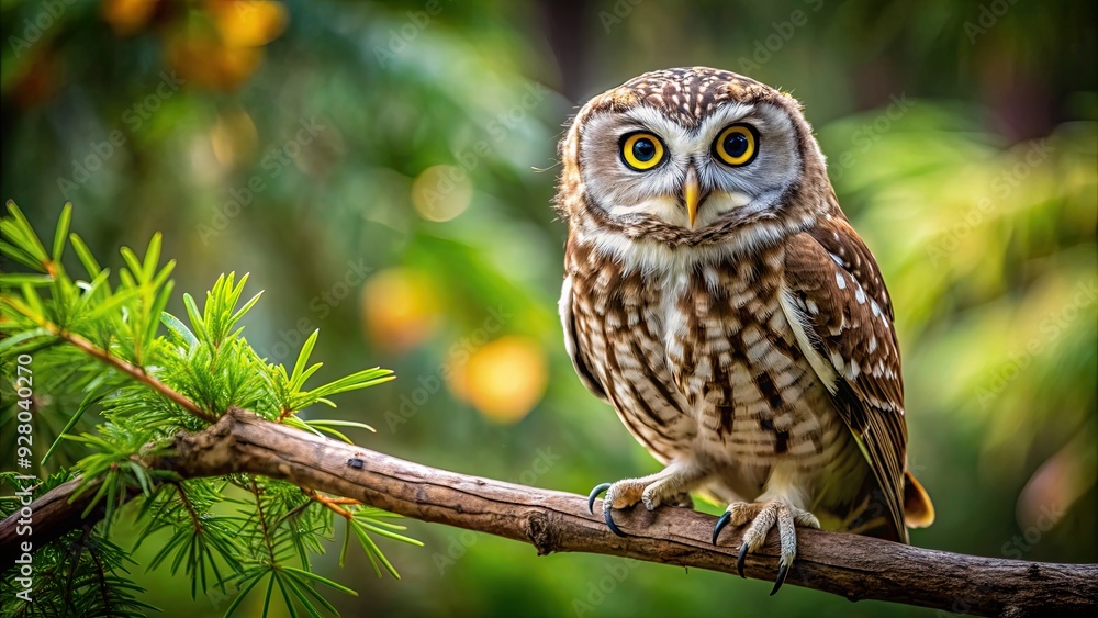 Owl perched on branch looking at camera, owl, bird, wildlife, nature, perched, branch, lookout, stare, animal Owl perched on branch looking at camera, owl, bird, wildlife, nature, perched, branch, lookout, stare, animal