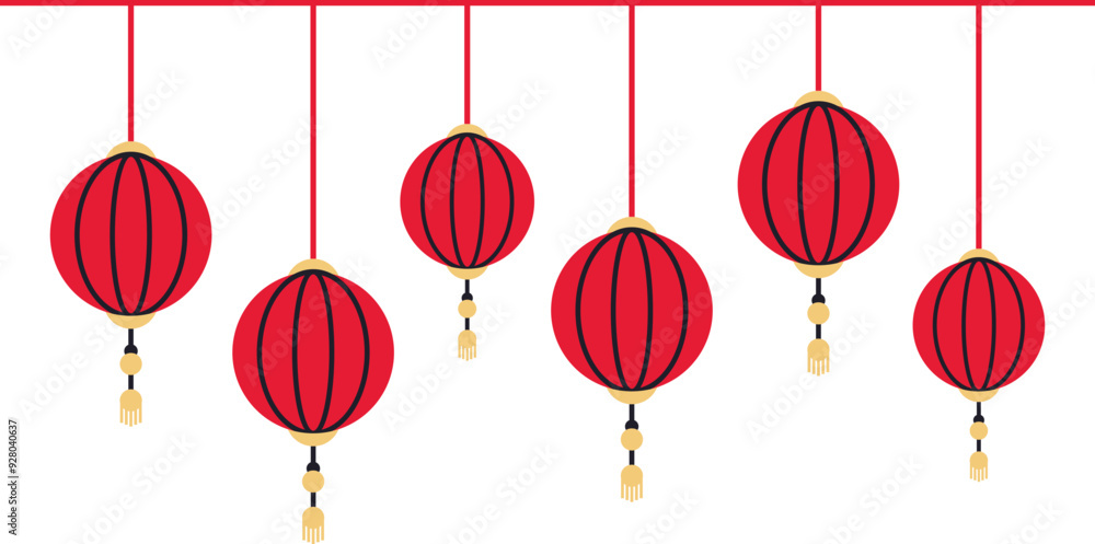 Chinese New Year Lanterns Element Chinese New Year Lanterns Element