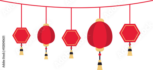 Chinese New Year Lanterns Element