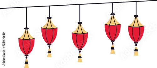 Chinese New Year Lanterns Element