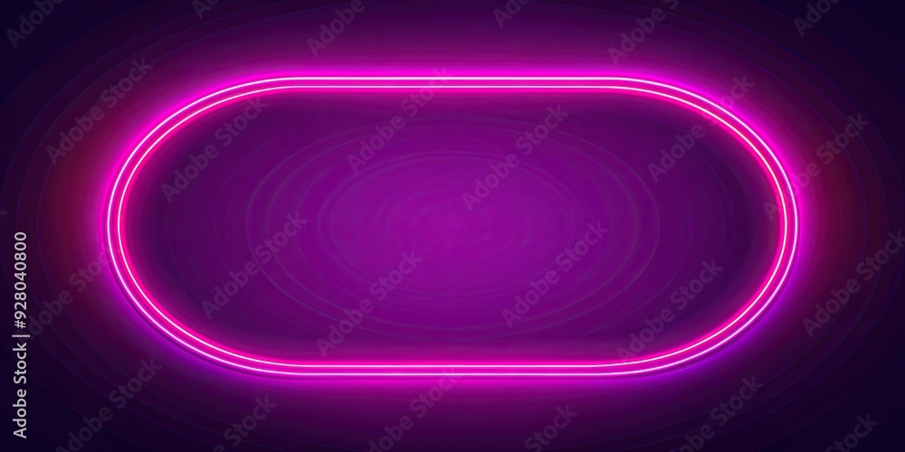 Neon pink circle frame with rounded corners suitable for design ...