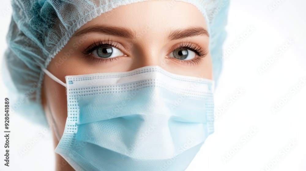 Close-up of Healthcare Worker in Mask Close-up of Healthcare Worker in Mask