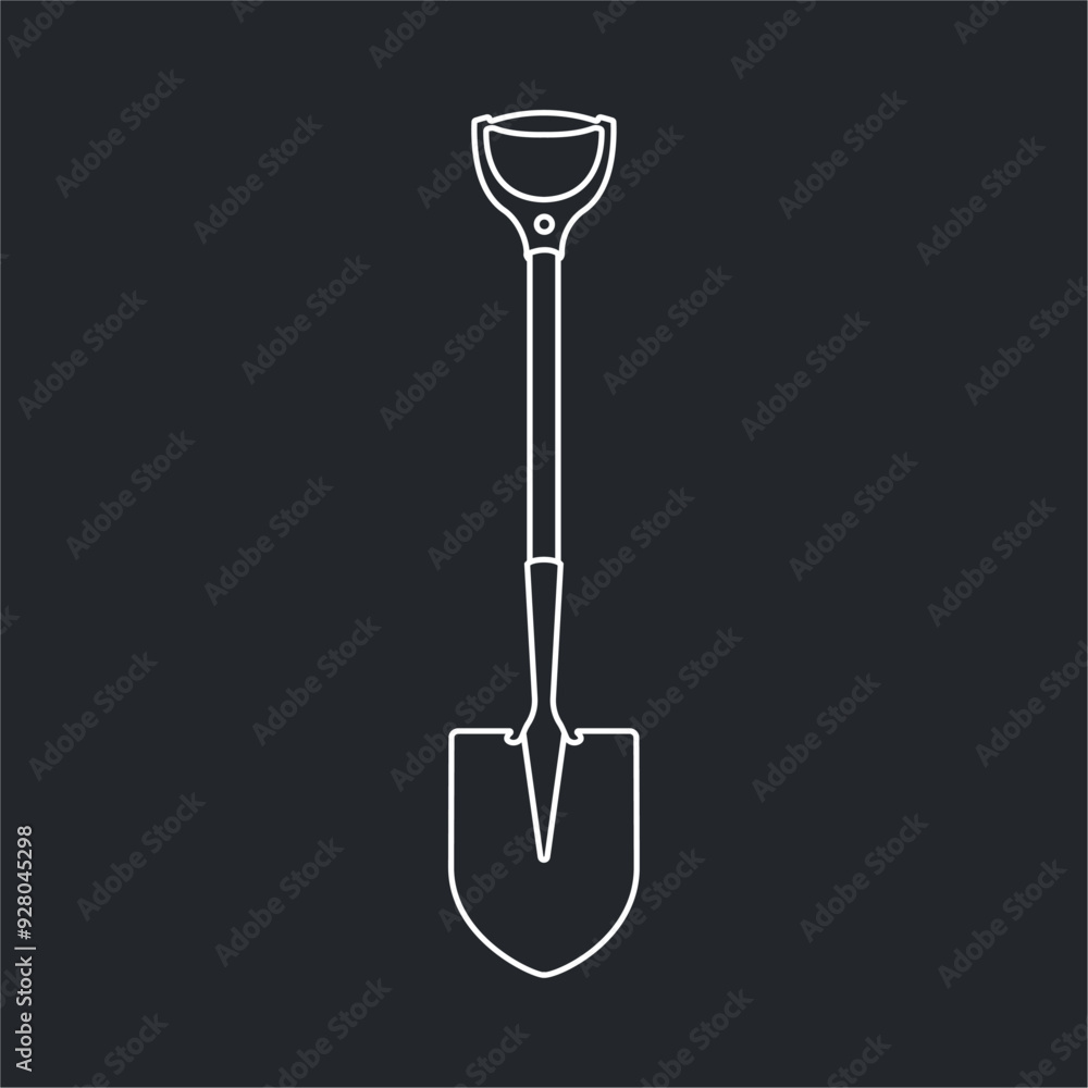 Shovel Line Icon. Gardening tool. Shovel Line Icon. Gardening tool.