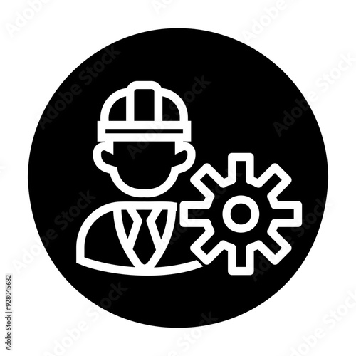 mechanical engineer profile Solid icon