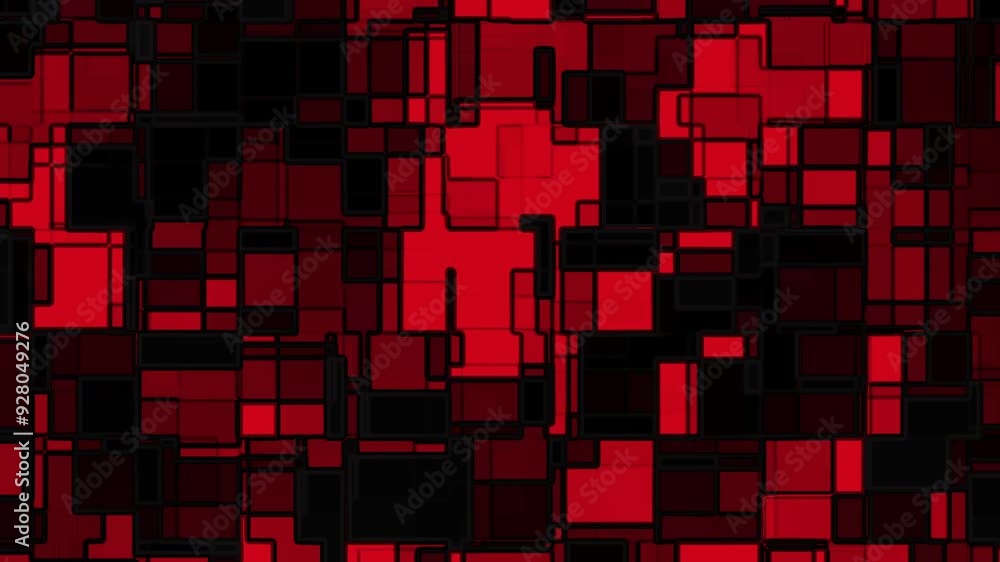 Red and black squares in random pattern for bold graphic designs, packaging, backgrounds, wallpaper, textile prints, or modern art projects. Red and black squares in random pattern for bold graphic designs, packaging, backgrounds, wallpaper, textile prints, or modern art projects.