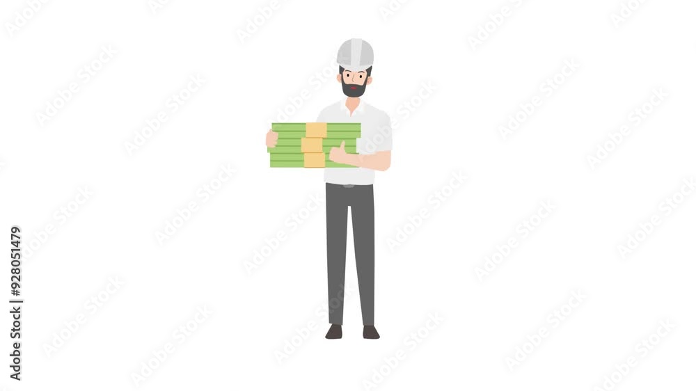Engineer holding dollar bill
Engineer holding dollar bill