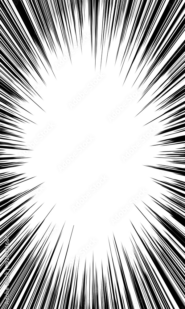 Naklejka premium Diffuse lines of manga style