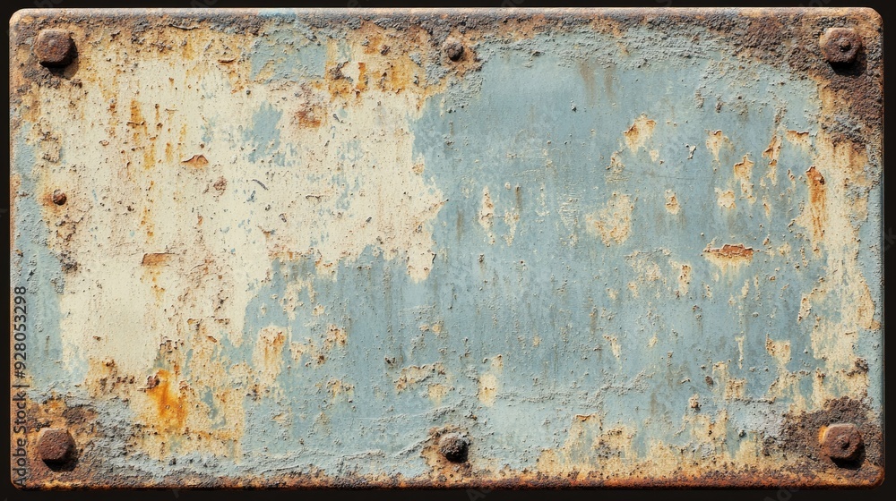 Aged metal sign with faded text and rust spots, conveying a sense of history and character. Aged metal sign with faded text and rust spots, conveying a sense of history and character.