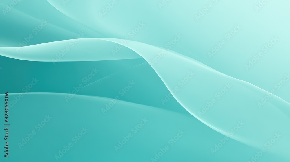 Obraz premium Cool and refreshing turquoise gradient background with smooth transitions, ideal for a relaxed atmosphere.