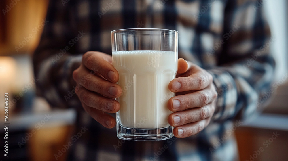 hand gently holding a glass of milk, symbolizing purity, nourishment, and simplicity. The clean, white background emphasizes the wholesome and natural essence of the milk hand gently holding a glass of milk, symbolizing purity, nourishment, and simplicity. The clean, white background emphasizes the wholesome and natural essence of the milk