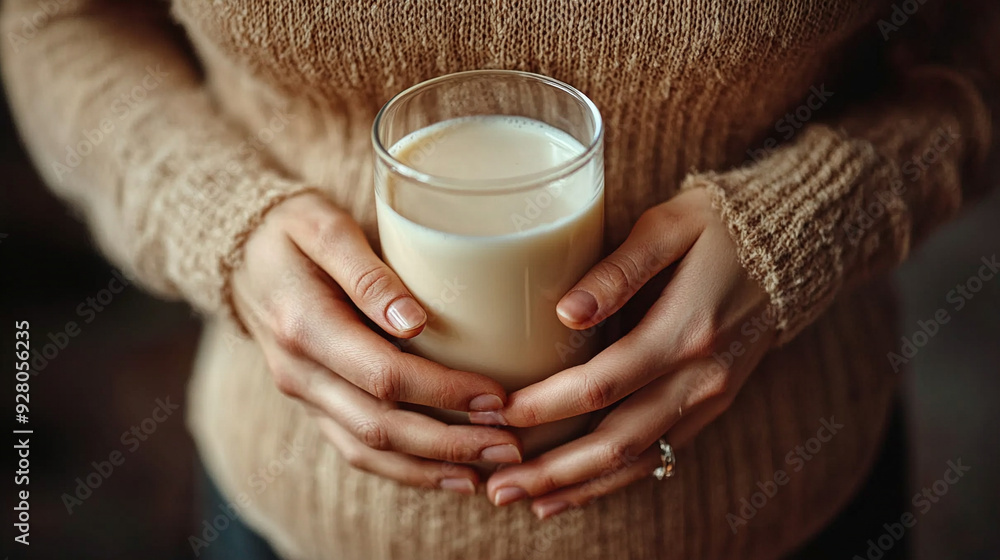 hand gently holding a glass of milk, symbolizing purity, nourishment, and simplicity. The clean, white background emphasizes the wholesome and natural essence of the milk hand gently holding a glass of milk, symbolizing purity, nourishment, and simplicity. The clean, white background emphasizes the wholesome and natural essence of the milk