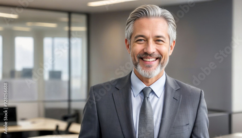 Smiling Professional Man in Modern Office