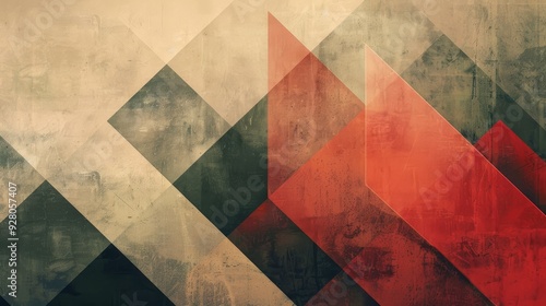 Fototapeta Naklejka Na Ścianę i Meble -  Vintage abstract geometric shapes background. Geometric wallpaper