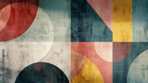 Vintage abstract geometric shapes background. Geometric wallpaper