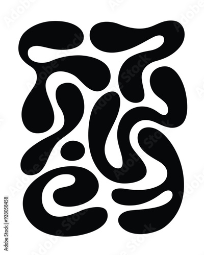 black abstract contemporary shape icon