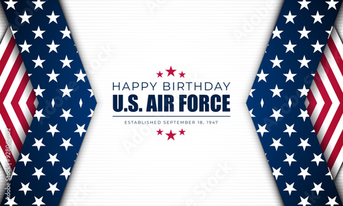 US Air Force Birthday September 18th Background Vector Illustration