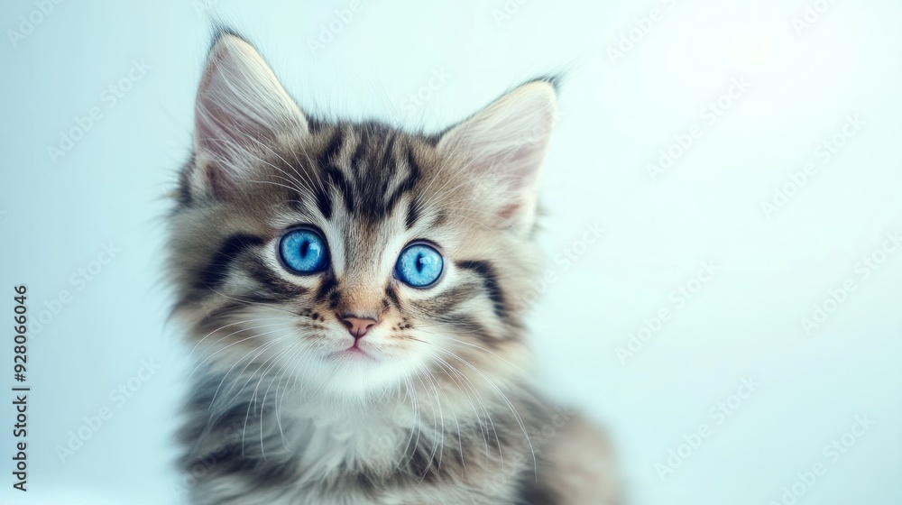 Adorable Kitten with Striking Blue Eyes Adorable Kitten with Striking Blue Eyes