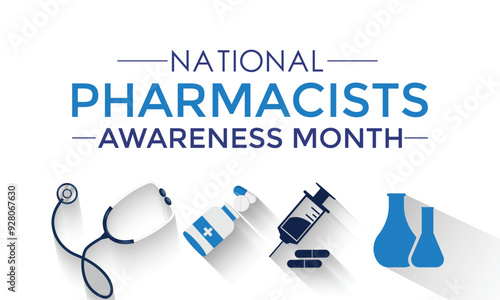 National Pharmacists month is observed every year in October. It’s a time to celebrate their contributions to patient care, medication management, and overall health promotion. Vector illustration