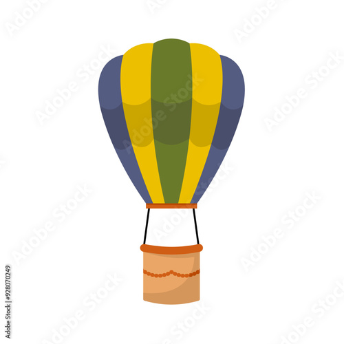 Hot Air Balloon Flat Illustration