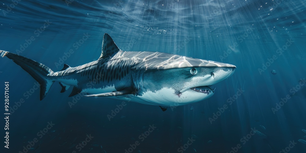 Naklejka premium Nictitating Membrane of a Tiger Shark