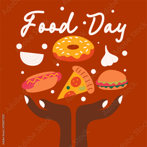 World food day illustration background