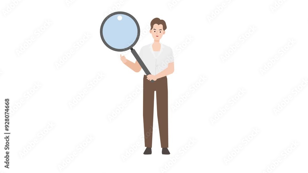 Businessman Holding A Magnifying Glass Businessman Holding A Magnifying Glass
