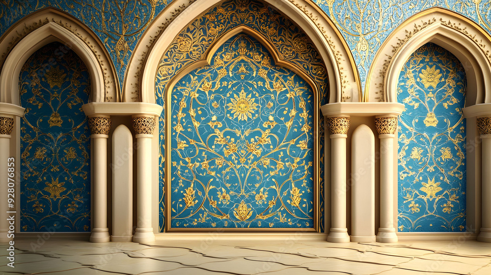 Obraz premium Islamic vector design greeting card background islamic